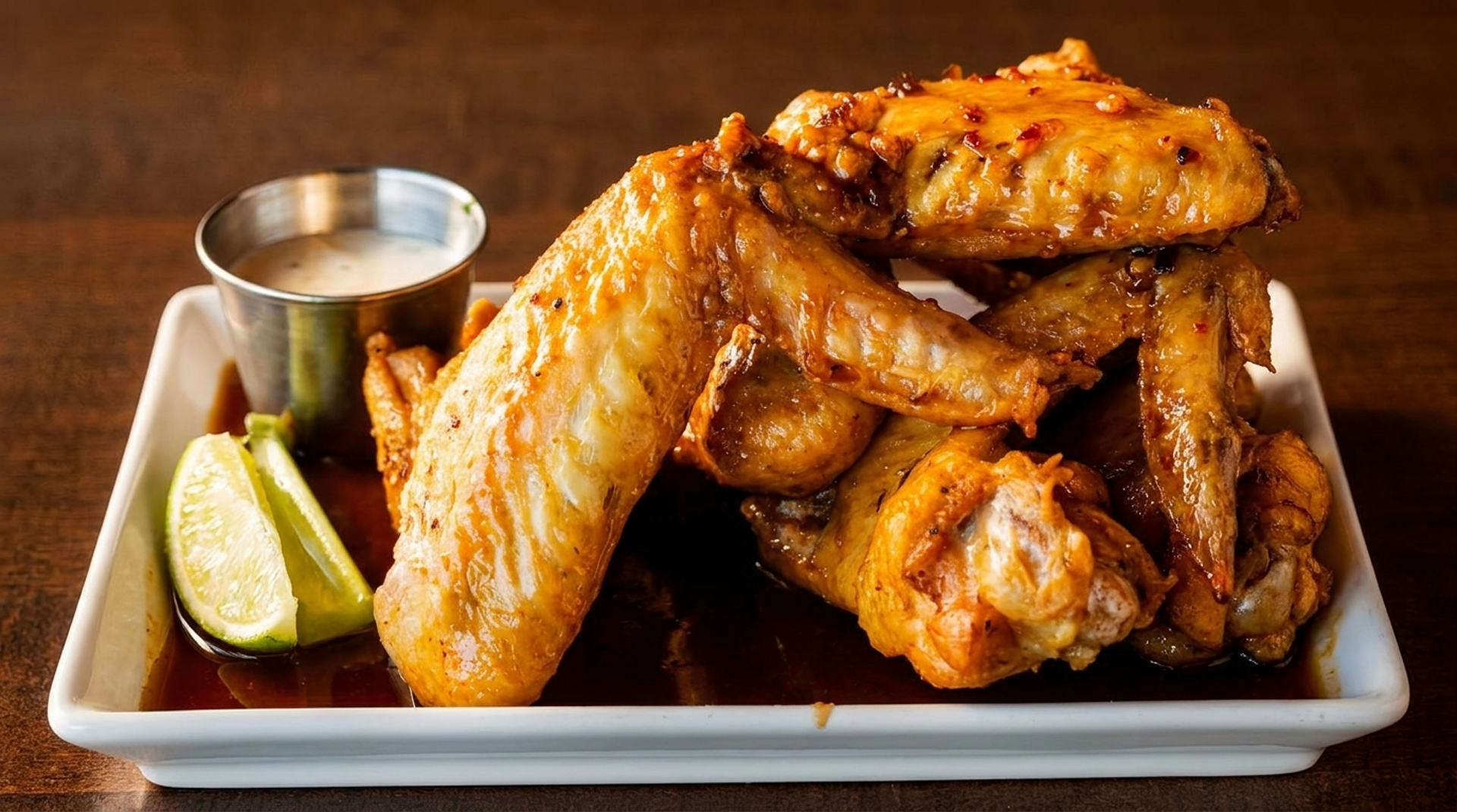 The burgers and wings